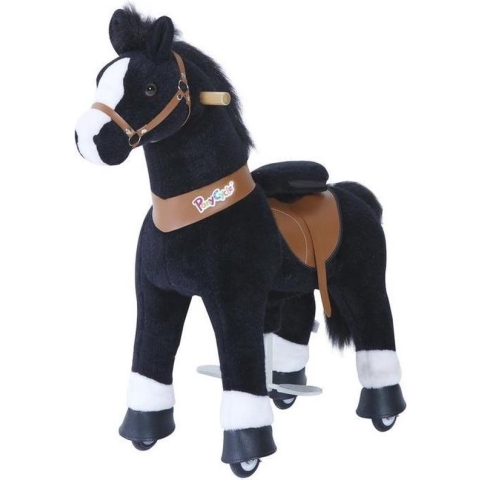 PonyCycle Zwart met witte bles, Klein - U326