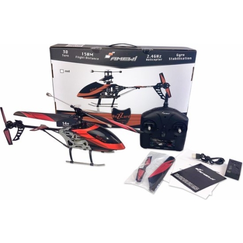 Amewi Buzzard V2 rot RC helikopter voor beginners RTF