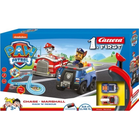 Carrera First PAW Patrol Racebaan - Race 'N' Rescue - Chase & Marshall - 2,9 meter