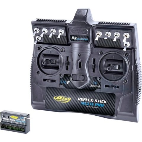Carson Modellsport Reflex Stick MULTI PRO 14 RC handzender 2,4 GHz Aantal kanalen: 14 Incl. ontvanger