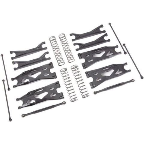 TRX7895, Traxxas Ophangset Traxxas X-Maxx 8S WideMaxx Zwart - TRX7895