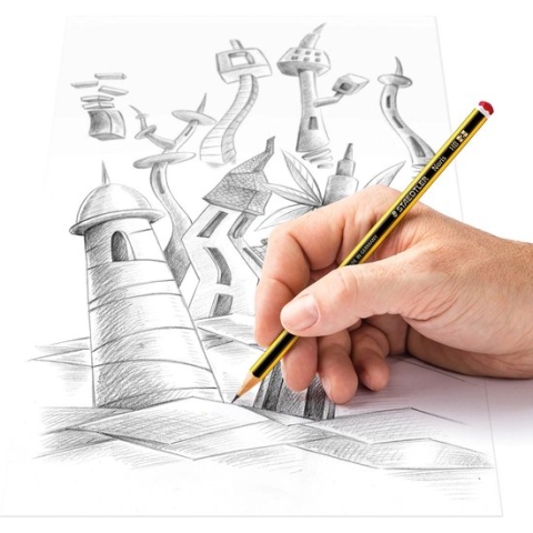 Staedtler grafietpotlood Noris HB, blister van 10 stuks 10 stuks