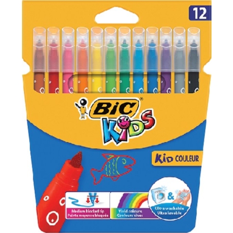 Kleurstift Bic Kids Ecolutions Visacolor XL ass medium etui à 12st - 10 stuks - 10 stuks