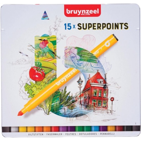 Viltstift bruynzeel expression super points - 6 stuks