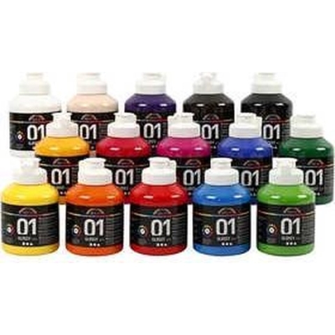 Acrylverf - Diverse Kleuren - Glossy - A-color - 15x100ml