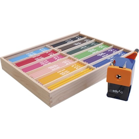 Edu Jumbo kleurpotlood. vulling 6.25 mm. diverse kleuren. 12x12 stuk/ 1 doos