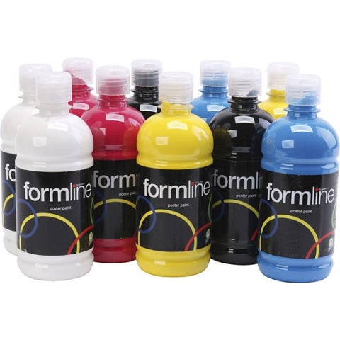 Cover verf. matt. primair kleuren. 10x500 ml/ 1 doos