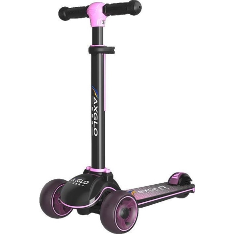 TOP-AA Kinderen step rose/pink, kid scooter, wiel met verlichting/zijkant met verlichting