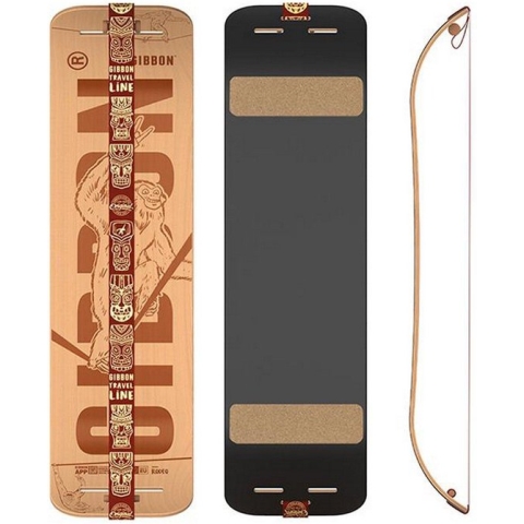 Gibbon - Giboard Set - Roots Travel - Slackline - Skateboard Style - Black