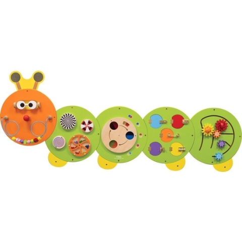 Viga Toys - Houten - Wandspeelbord - Rups - Lengte 185cm