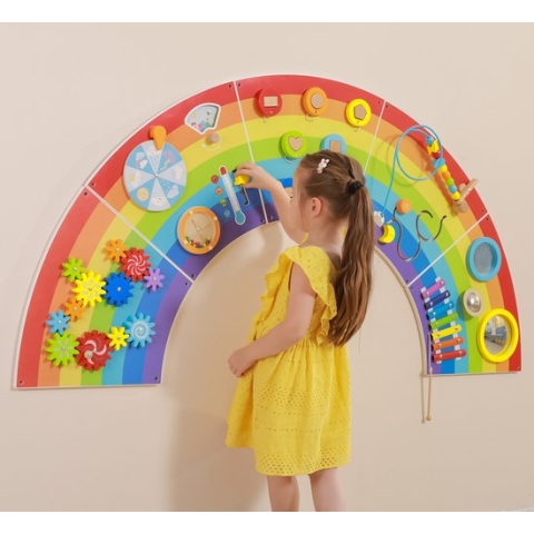 Viga Toys - Houten - Wandspeelbord - Regenboog - Diameter 162cm