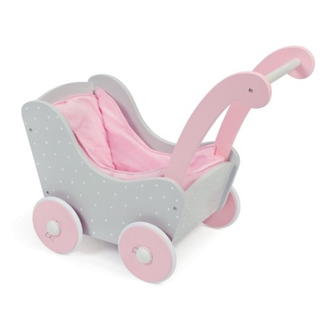 Bayer Chic 2000 - Houten Poppenwagen - Puntos Grijs