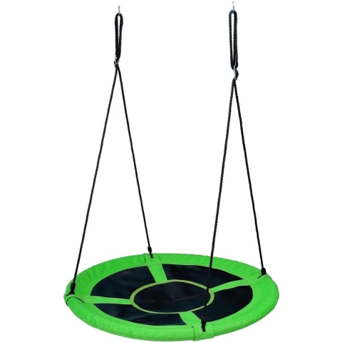 Adventure Buiten Nest schommel rond Ø 100cm groen met accessoires