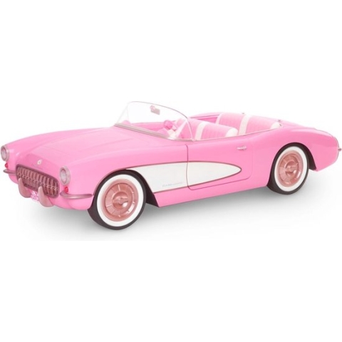 Barbie The Movie auto - Barbie Film auto - Roze Corvette Convertible