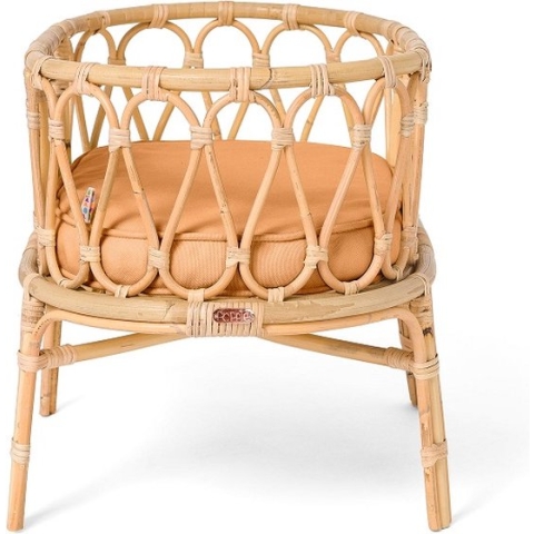 Poppie Toys Rotan Poppenwiegje met Matrasje Caramel kleur