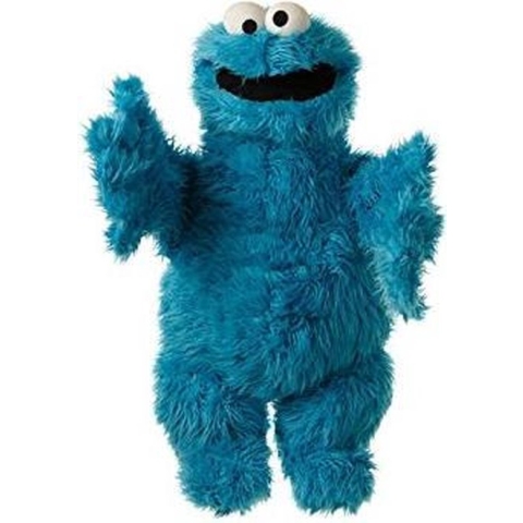 Living Puppets - Handpop - Sesamstraat - Cookiemonster - Koekiemonster - 65cm