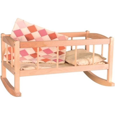 Egmont Toys Houten wieg met dekentje 50x30x27 cm