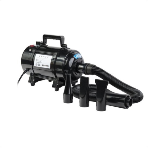 Hondenföhn/Waterblazer - Verstelbare Vermogen standen (500W tot 2400W) en Verstelbare Temperatuur - Zwart