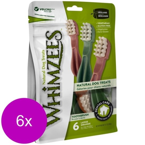 Whimzees Tandenborstel Large - Hondensnacks - 6 x 6x14.5 cm