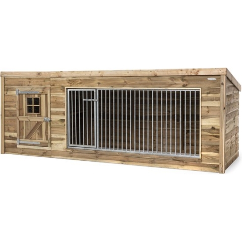 Hondenhok Luna XL - Hondenhok hout - Hondenhok buiten - Hondenhuis - Hondenkennel - Hondenhok grote honden - Hout in Stijl