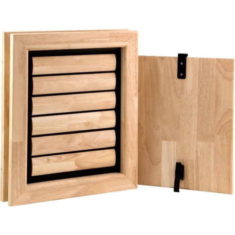 Tomsgates Jake Houten Hondenluik voor Middelgrote Honden | Naturel Afgewerkt | 34 x 28 cm | Eenvoudige Installatie | voor Deuren tot 5.5 cm dik | Isolerend | Duurzaam