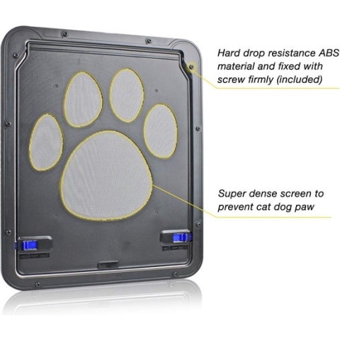 Huisdierenklep, vliegengaas, met magneet, hondenklep, kattenluik, afsluitbaar, huisdierdeur voor katten en honden