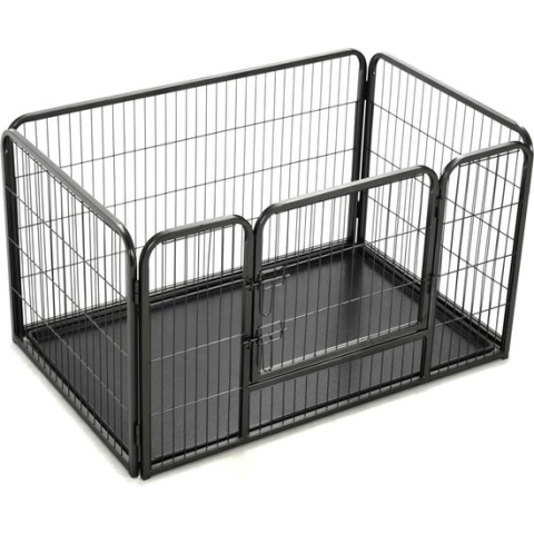 Puppyren hondenhok hondenbench 125x80x70 cm staal