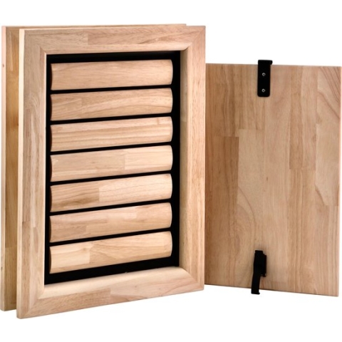 Tomsgates Bouncer | Houten Hondenluik voor Grote Honden |  Naturel afgewerkt | 28 x 40 cm | Eenvoudige Installatie | voor Deuren tot 5.5 cm | Duurzaam