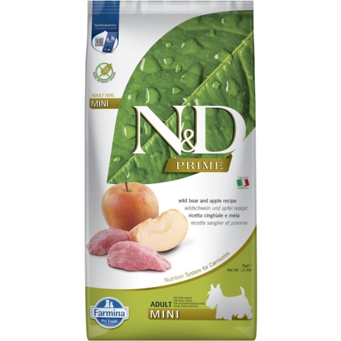 N&D Prime hondenvoeding Wild Zwijn small breed 7 kg.