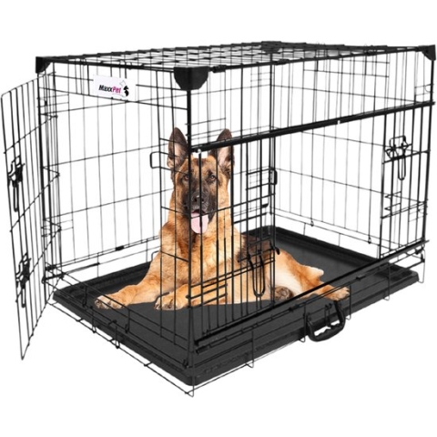 MaxxPet Hondenbench - Bench - Bench voor honden - Hondenbench Opvouwbaar - 92 x 58 x 64 cm - Zwart