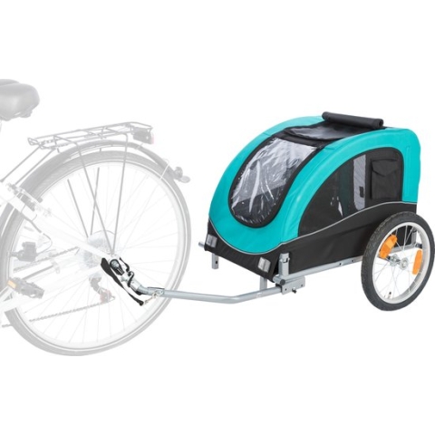 Trixie Hondenfietskar Limited Edition Zwart / Turquoise - 80X75X86 CM TOT 30 KG