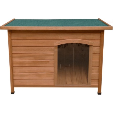 Monster Shop Houten Hondenhok – Middelgroot - 70 H x 103 B x 66cm D - Weerbestendig Dennenhout - Geschikt voor Binnen & Buiten