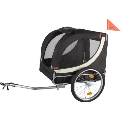 Hipet Hondenfietskar Zwart&Grijs maat L