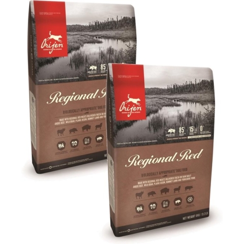 Orijen Whole Prey Regional Red Dog Rund&Zwijn - Hondenvoer - 2 x 11.4 kg