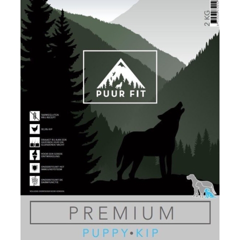 Puur Fit Premium - Hondenvoer - Puppy Kip Klein - 12 kg