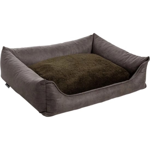 Maxxnobel Orthopedische Sofa Lederlook/Teddy Olijfgroen - Hondenbank - Xsmall