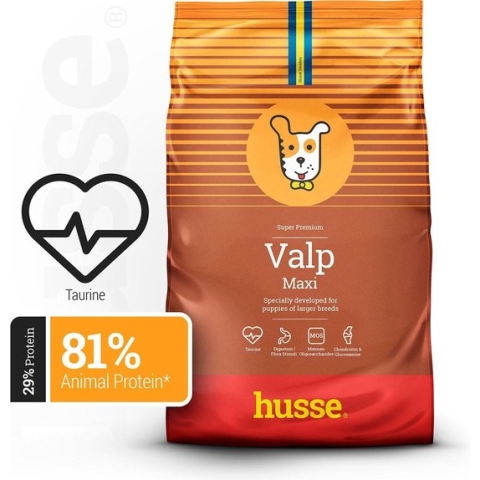 Husse Valp Maxi - puppy voer - Hondenvoer - 2 x 12 kg