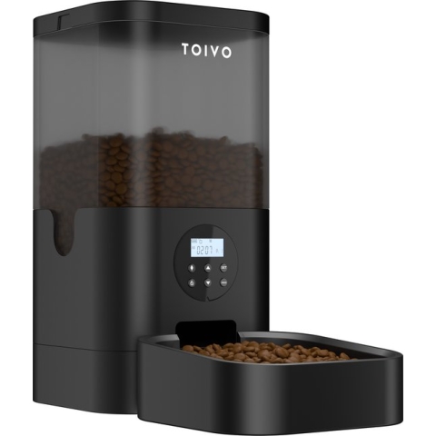 Toivo Automatische Voerbak Kat - Zwart - 4 Liter - Voerautomaat - Voerdispenser