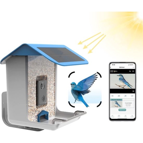 Smart Bird Feeder Camera WiFi-app met sensor - visuele opslagvoeders - vogelhuisje video-camera van nachtvertenties - vogelvoederhuisje met camera
