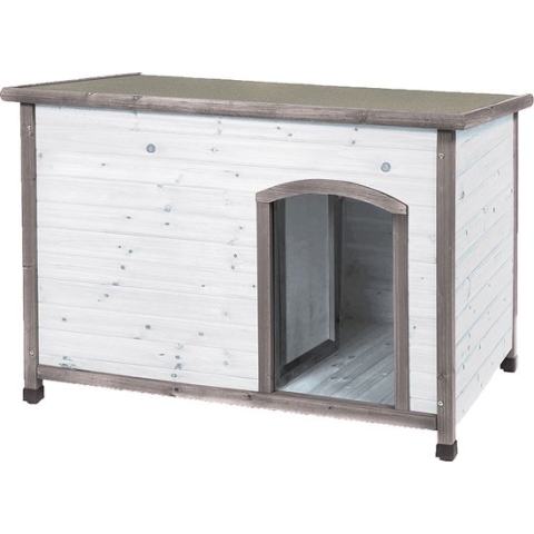 Duvo+ Hondenhok Balto 3 cottage - Grijs/Wit - 116 x 76 x 82cm