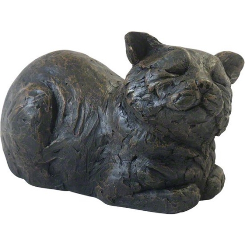asbeeld urn kat poes Tevreden kat kattenurn