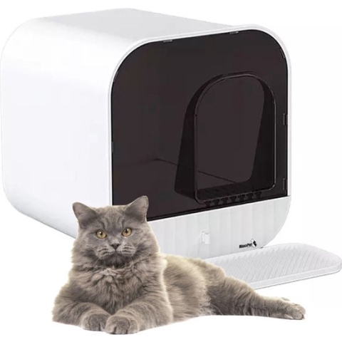 MaxxPet Kattenbak - Incl. lade en kattenbakmat - Design Kattenbak - Kattenmand - 43x42x40cm - Wit
