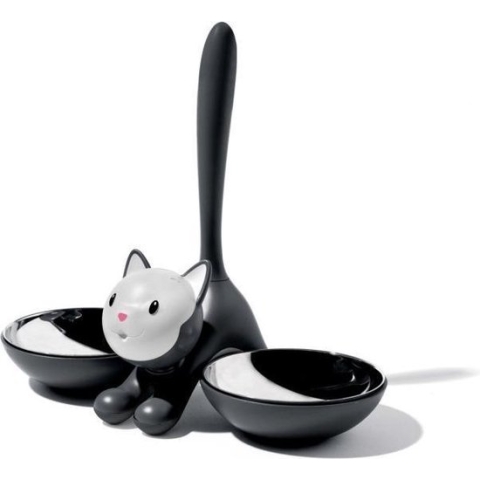 Alessi Tigrito Voerbakje Kat - Zwart