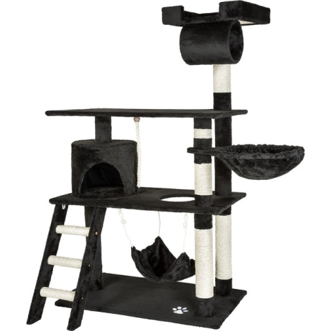 TecTake Marcel - Zwart - Krabpaal - 141 cm