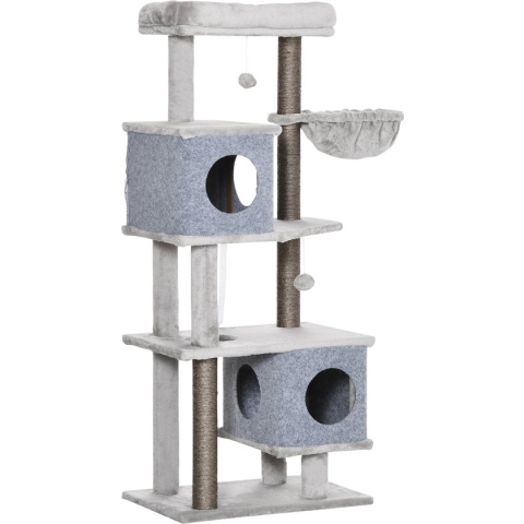 PawHut Krabpaal met kattenholen D30-571V00