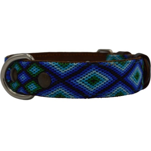 Bohemi Ibiza honden halsband, maat Small, 27 - 33cm, Leer