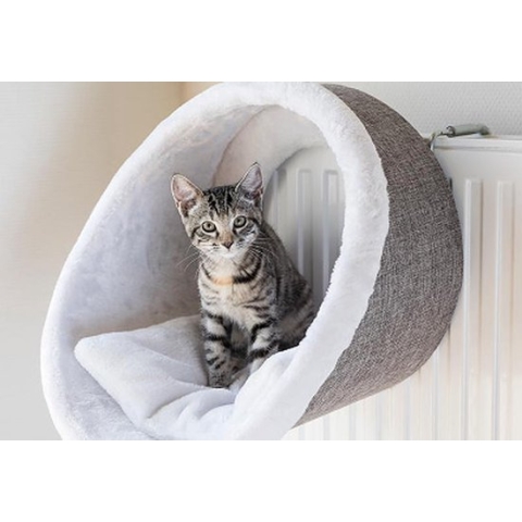 Trixie Radiator Hangmat Iglo - Wit/Grijs 34 x 38 x 38 cm