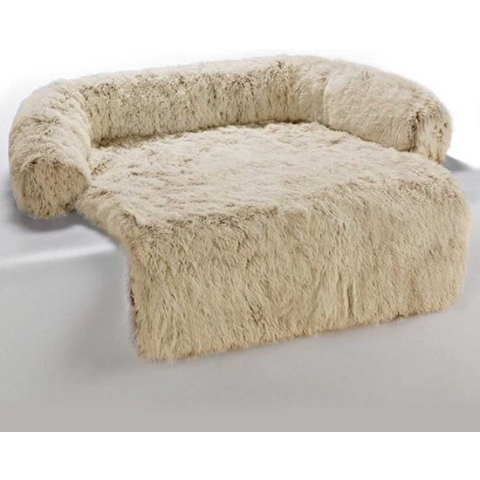 Topmast Hondenmat Comfy - Hondenmand Donut - Hondenbed - Hondendeken Bank - 115 x 95 cm - Crème