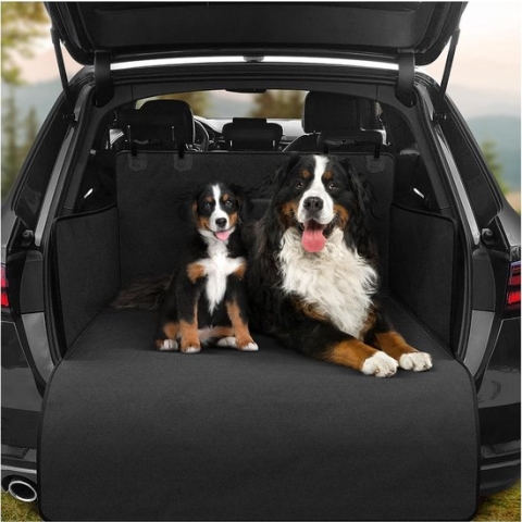Hondendeken - Auto Beschermdeken Achterbank - Kofferbak met Transportzakken - Hond Bescherming - Autostoel Tegen Vervuiling - Hondenkleed Zacht Antislip Waterdicht Wasbaar - Zwart