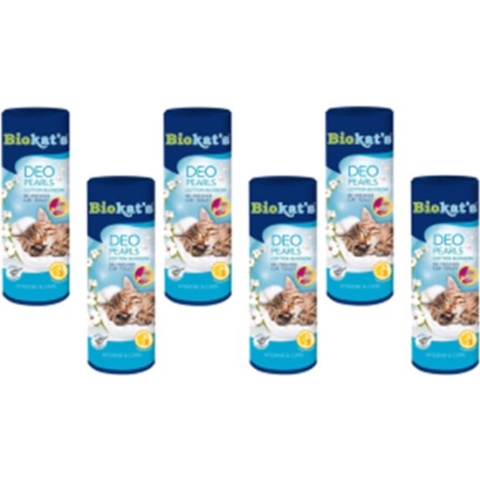 6x Biokat's Deo Pearls  Cotton Blossom - Kattenbakverfrisser - 700g